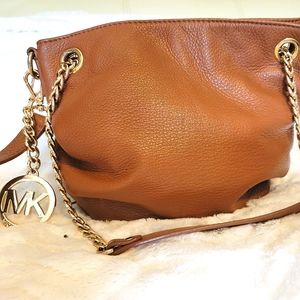 Michael Kors Brown Pebbled Leather Bag